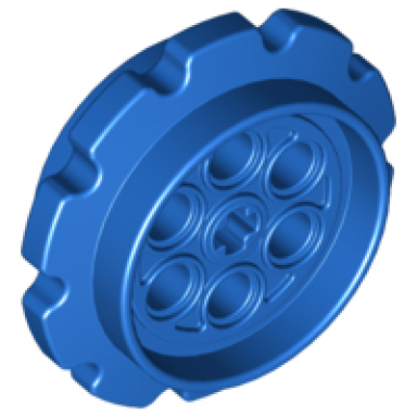 blue technic tread sprocket wheel large