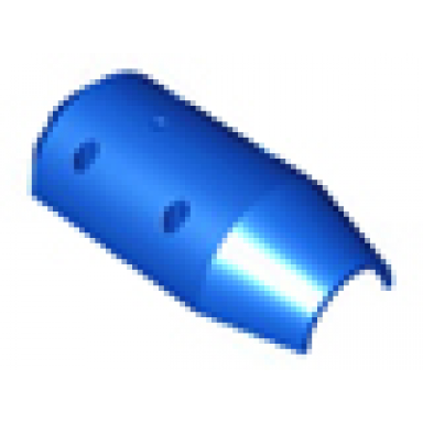 blue vehicle tipper drum 3 x 6 x 10 half with 4 pin holes
