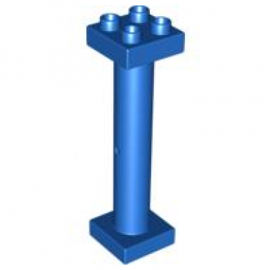 blue duplo support column 2 x 2 x 6 round with open latticed back
