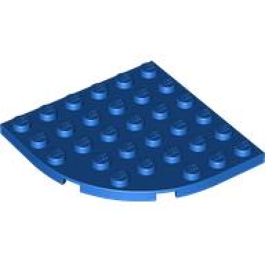blue plate round corner 6 x 6