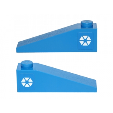 blue slope 18 4 x 1 with white triangles in hexagonal pattern on both sides sw separatists insignia stickers - set 75012