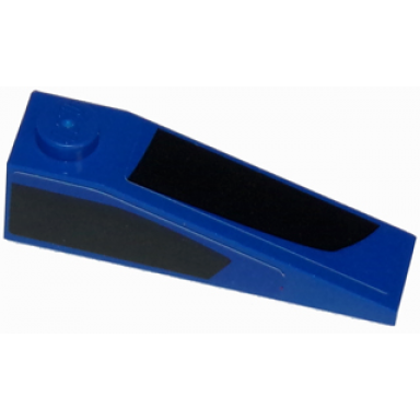 blue slope 18 4 x 1 with black curved thick stripe on top and side pattern model left side stickers - set 75871