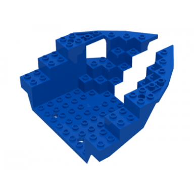 blue boat hull small bow 12 x 12 x 5 1 3 top