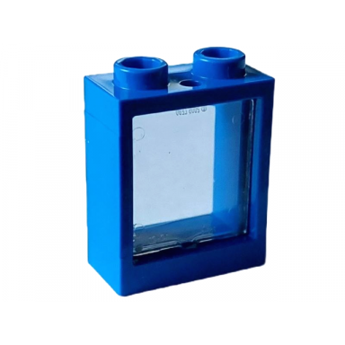 blue window 1 x 2 x 2 flat front with trans-clear glass 60592 60601