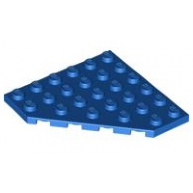 blue wedge plate 6 x 6 cut corner