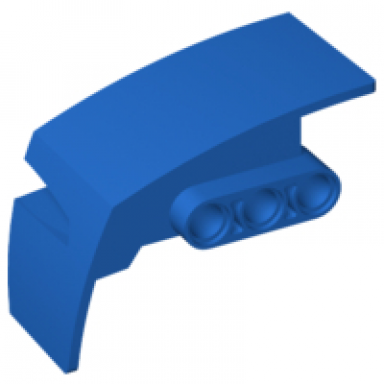 blue technic panel car mudguard right