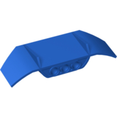 blue technic panel car spoiler 3 x 8 with three holes