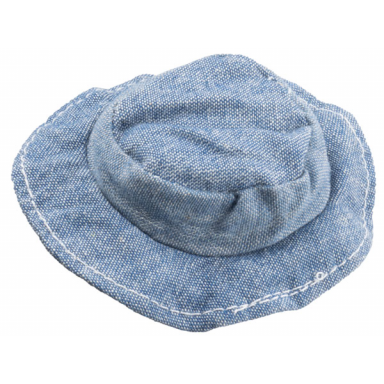 blue duplo doll cloth hat with brim denim
