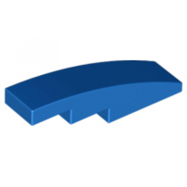 blue slope curved 4 x 1