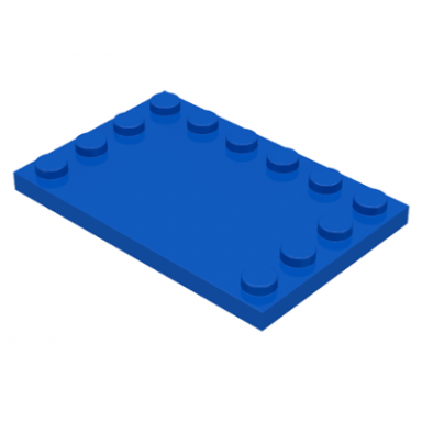 blue tile modified 4 x 6 with studs on edges
