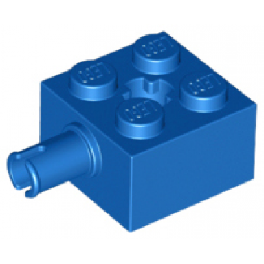 blue brick modified 2 x 2 with pin and axle hole