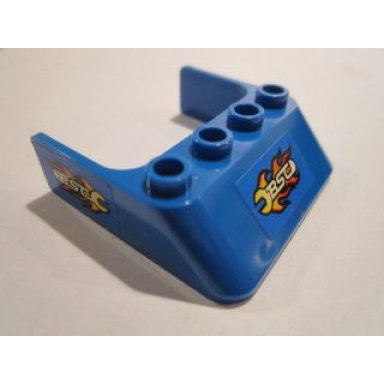 blue windscreen 4 x 4 x 1 with bsc pattern on front and both sides stickers - set 8495
