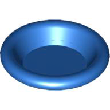 blue minifigure utensil dish 3 x 3