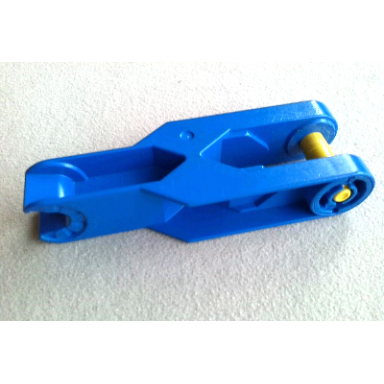 blue duplo toolo arm 2 x 6 with triangular set screw and clip ends