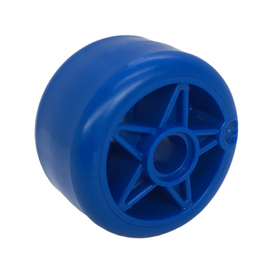 blue wheel 24 x 15 with pin hole with molded blue hard plastic tire pattern
