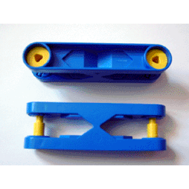 blue duplo toolo arm 2 x 6 with triangular set screw at both ends