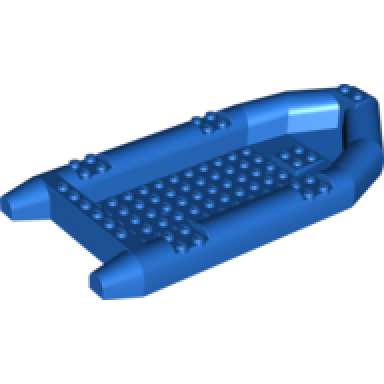 blue boat rubber raft large