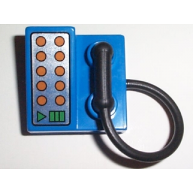 blue duplo utensil telephone on brick 2 x 2