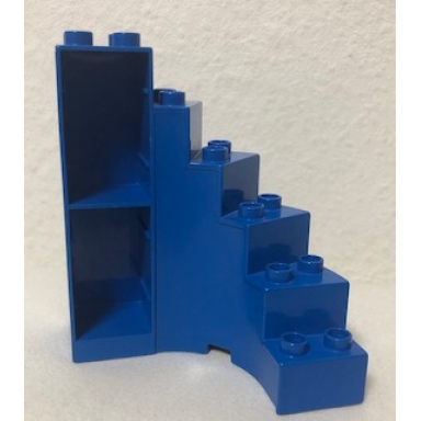 blue duplo stairs with drawer slots