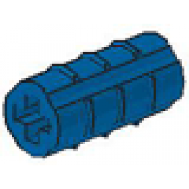 blue technic axle connector 2l ridged undetermined type