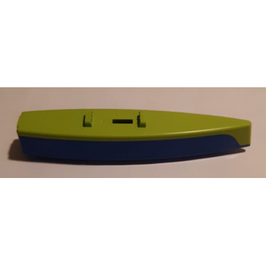 blue boat hull unitary 36 x 7 x 5 catamaran half with lime top 65417 65418