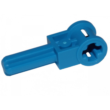 blue technic axle 2l with reverser handle axle connector