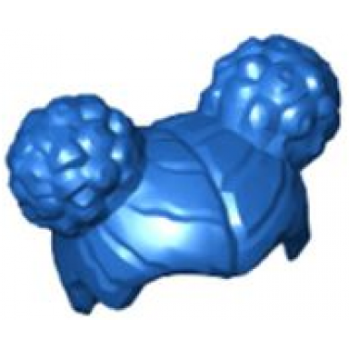 blue minifigure hair female parted in middle with 2 buns on top