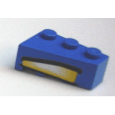 blue wedge 3 x 2 right with yellow headlight pattern sticker - set 6617