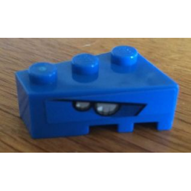 blue wedge 3 x 2 left with headlights pattern sticker - set 8163