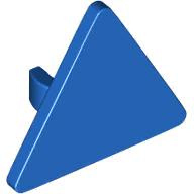 blue road sign 2 x 2 triangle with open o clip