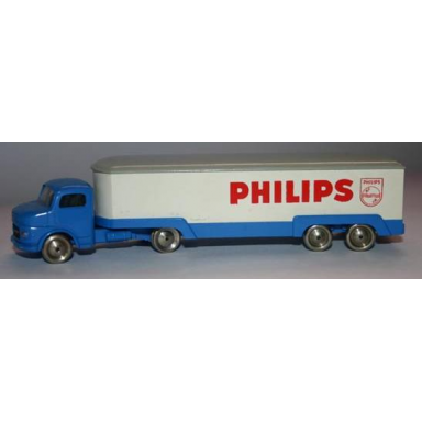blue ho scale mercedes refrigerated truck philips twin axle