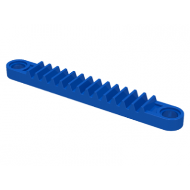 blue technic gear rack 1 x 8 with holes