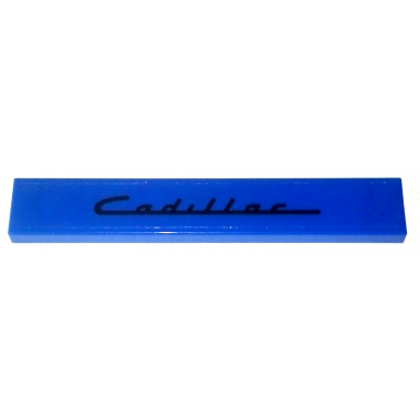 blue tile 1 x 6 with black cadillac pattern sticker - set 10274
