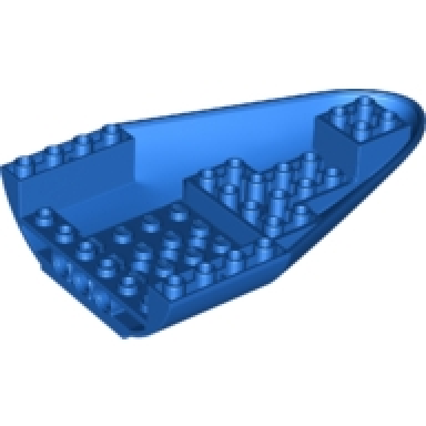 blue aircraft fuselage forward bottom curved 8 x 12 with 4 holes