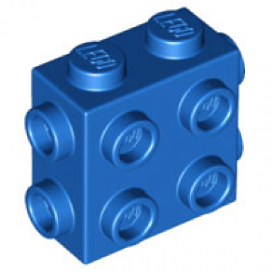 blue brick modified 1 x 2 x 1 2 3 with studs on side and ends