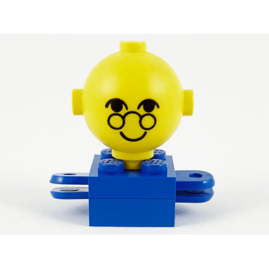 blue homemaker figure maxifigure torso assembly with yellow head with black eyes glasses and smile pattern 792c03 685px2