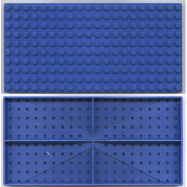 brick 10 x 20 without bottom tubes with cross support early baseplate