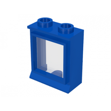 blue window 1 x 2 x 2 with fixed trans-clear glass