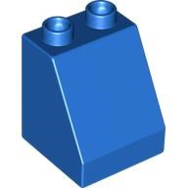 blue duplo brick 2 x 2 x 2 slope 54