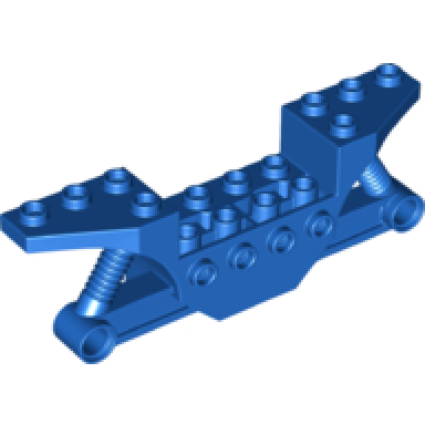 blue vehicle base 2 x 10 with 4 pin holes quad bike half