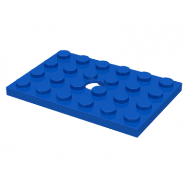 blue plate modified 4 x 6 with hole