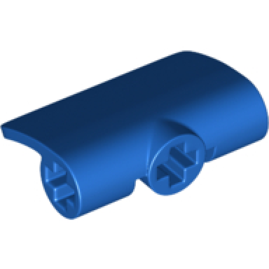 blue technic panel curved 2 x 3 x 1