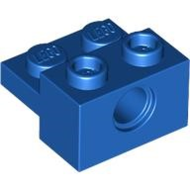 blue technic brick modified 1 x 2 with hole and 1 x 2 plate