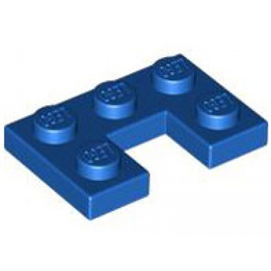 blue plate modified 2 x 3 with 1 x 1 cutout