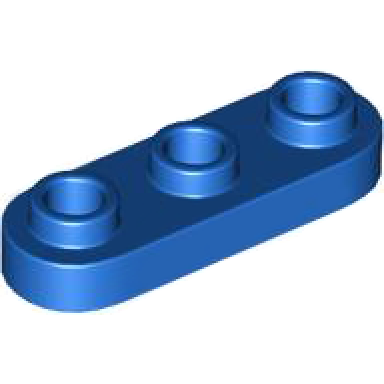 blue plate round 1 x 3 with open studs