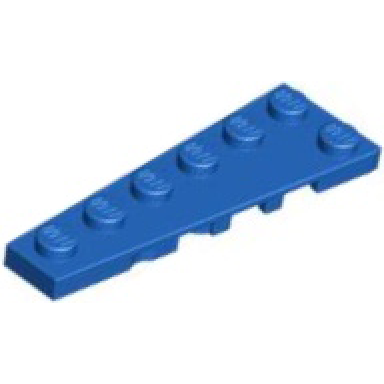 blue wedge plate 6 x 2 left