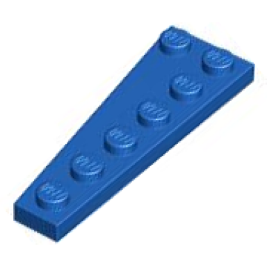 blue wedge plate 6 x 2 right