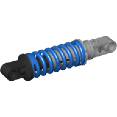 blue technic shock absorber 9l with black and light bluish gray ends