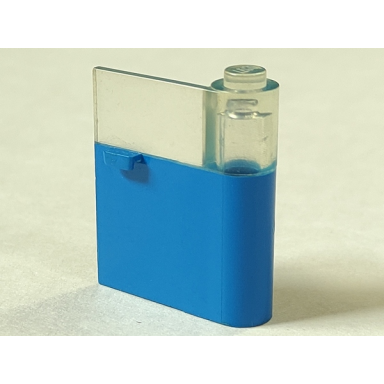 blue door 1 x 3 x 3 right with horizontal handle with molded trans-clear window pattern