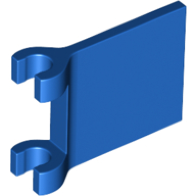 blue flag 2 x 2 square with flared edge